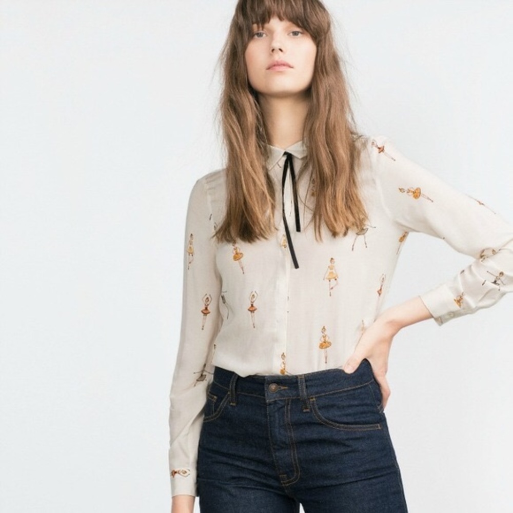 Zara Ballerina Button-up